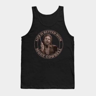 SNL: Life Is Better With More Cowbell Vintage (Light Brown Print) Tank Top